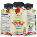 Premium Multivitamin Gummies για Toddlers & Kids - Μασώμενες Απαραίτητες Ημερήσιες Βιταμίνες A, C, D3, E, B6, B12, Βιοτίνη - Όχι Υψηλής Φρουκτόζης-Συρουπιού ή Τεχνητών Γλυκαντικών - 60 Gummies, 30-Day Supply