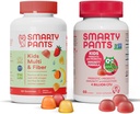 SmartyPants Kids Multivitamin Fiber Supplement Gummies and Probiotic Immion Bundle: Omega 3 Fish Oil (EPA/DHA), Vitamin D3, C, Vitamin B12, B6, Digestive & Immune Support Supplement (30 Day Supply)