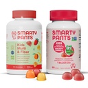 SmartyPants Kids Multivitamin Fiber Supplement Gummies and Probiotic Immion Bundle: Omega 3 Fish Oil (EPA/DHA), Vitamin D3, C, Vitamin B12, B6, Digestive & Immune Support Supplement (30 Day Supply)