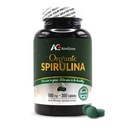 Organic Spirulina Tablets, Nutrient-Rich Spirulina for Eye and Skin Health, Canada Organic, Non-GMO and Gluten-Free, 500mg, 300 Tablets