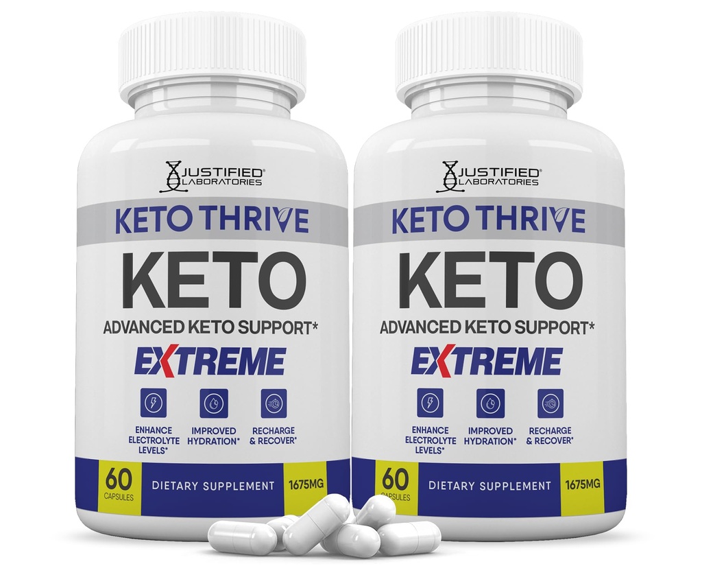 (2 Pack) Keto Thrive Keto ACV Extreme Pills 1675MG Keto Support Blend Capsule Alternative to Keto ACV Formulated with Apple Cider Vinegar Extra Virgin Olive Oil Powder Green Tea Leaf 120 Capsules