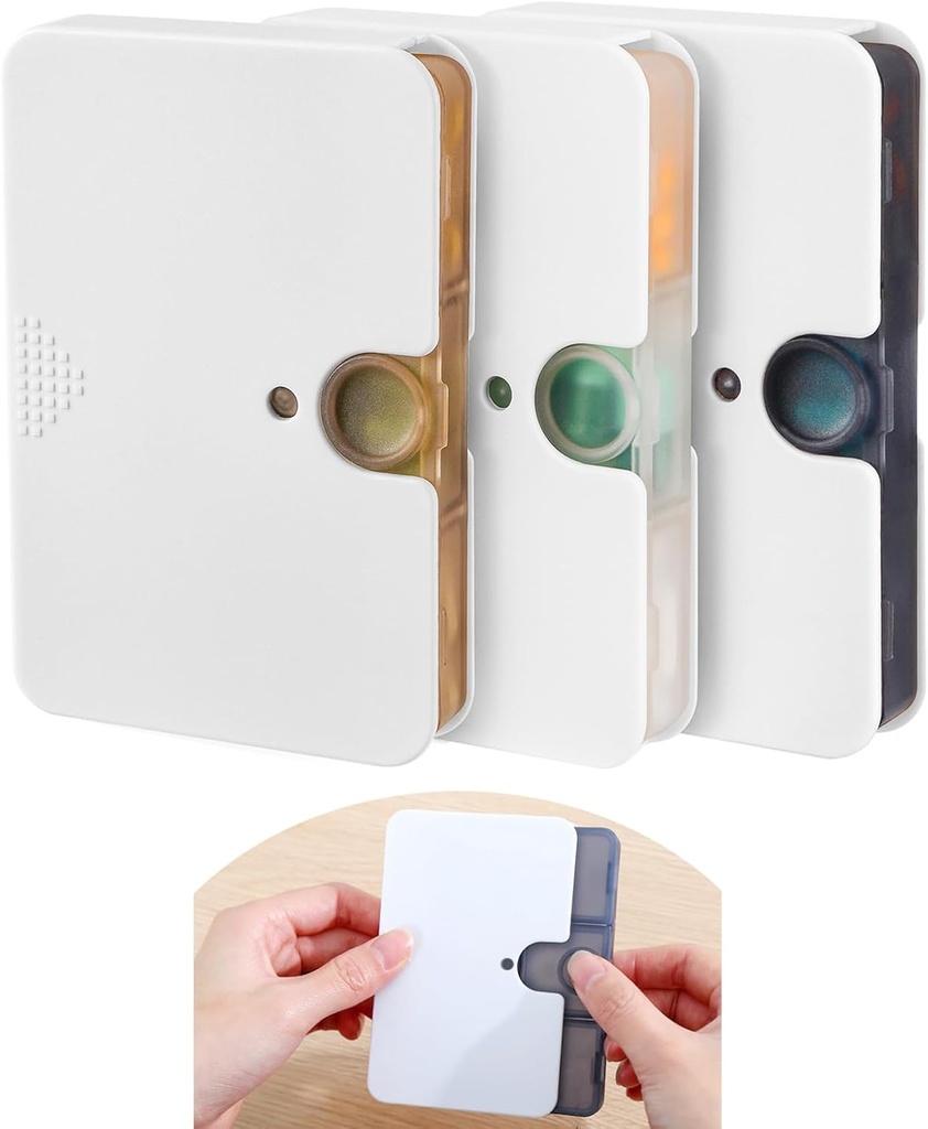 3 Μικτά χρώματα Φορητός διοργανωτής χαπιών, 6 διαμερίσματα κασετίνα χαπιών ταξιδιών για το πορτοφόλι ή την τσέπη - Μικρό κουτί χαπιών Αρχική συμπλήρωμα ταξιδιών ημιδιαφανές (3 μικτά χρώματα)