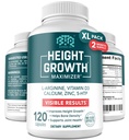 BIOTEQUELAB Height Growth Maximizer, Calcium, Vitamin D3 and Zinc Blend Pills, Bone Growth Supplement for Kids and Teens, Bone Strength, Density Support, GMO-Free, Gluten-Free, Made in USA, 120 Caps