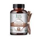 Just Jaivik 100% Organic & Pure Licorice (Glycyrrhiza Glabra) / Yastimadu/Mulethi Tablets As Dietary Supplements - 750mg (90 Tablets) | for Healthy Digestive Function & Improves Respiratory System