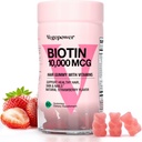 Biotin Gummies για την ανάπτυξη των μαλλιών 10000mcg - Vegan Βιταμίνες Biotin Υποστηρίζει υγιή μαλλιά, δέρμα και νύχια, βιταμίνη μαλλιών Gummy για γυναίκες & άνδρες - μη-GMO, Chewable συμπλήρωμα