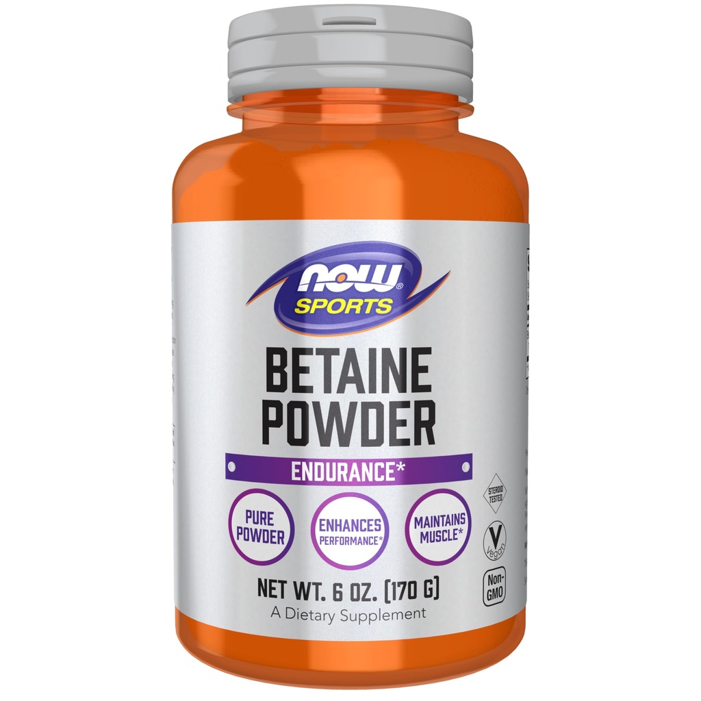 Τώρα Sports Nutrition, Betaine Powder, Endurance*, Pure Powder, Enhancees Performance*, Διατηρεί τους μυς *, 6 oz (170 g)