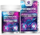 Probiotics for Digestive Gut Health - 100 Billion CFU Per Capsule, 16 Premium Strains & Prebiotics - Best Probiotics for Women & Men, Occasional Constipation, Gas, Immune Health Support - 60 Capsules