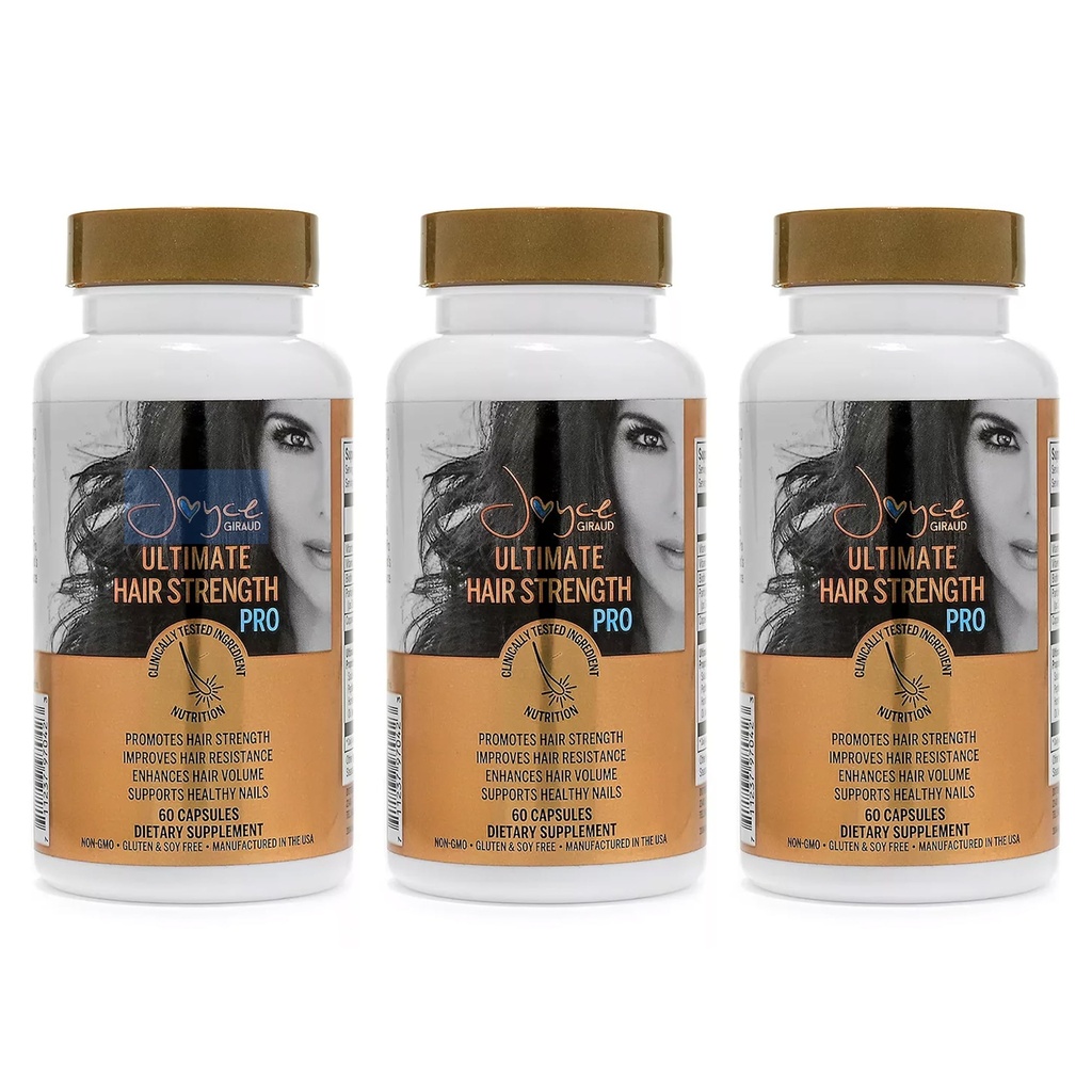 Joyce Giraud Ultimate Hair Strength Supplements, 90-Day Supply, Scientifically Formated to Reduce Hair Loss, 180 Κάψουλες