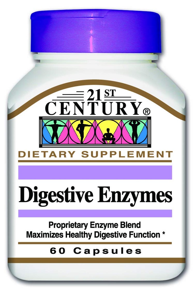 21st Century Digestive Enzymes Capsules, 60 Count (Pack of 3)