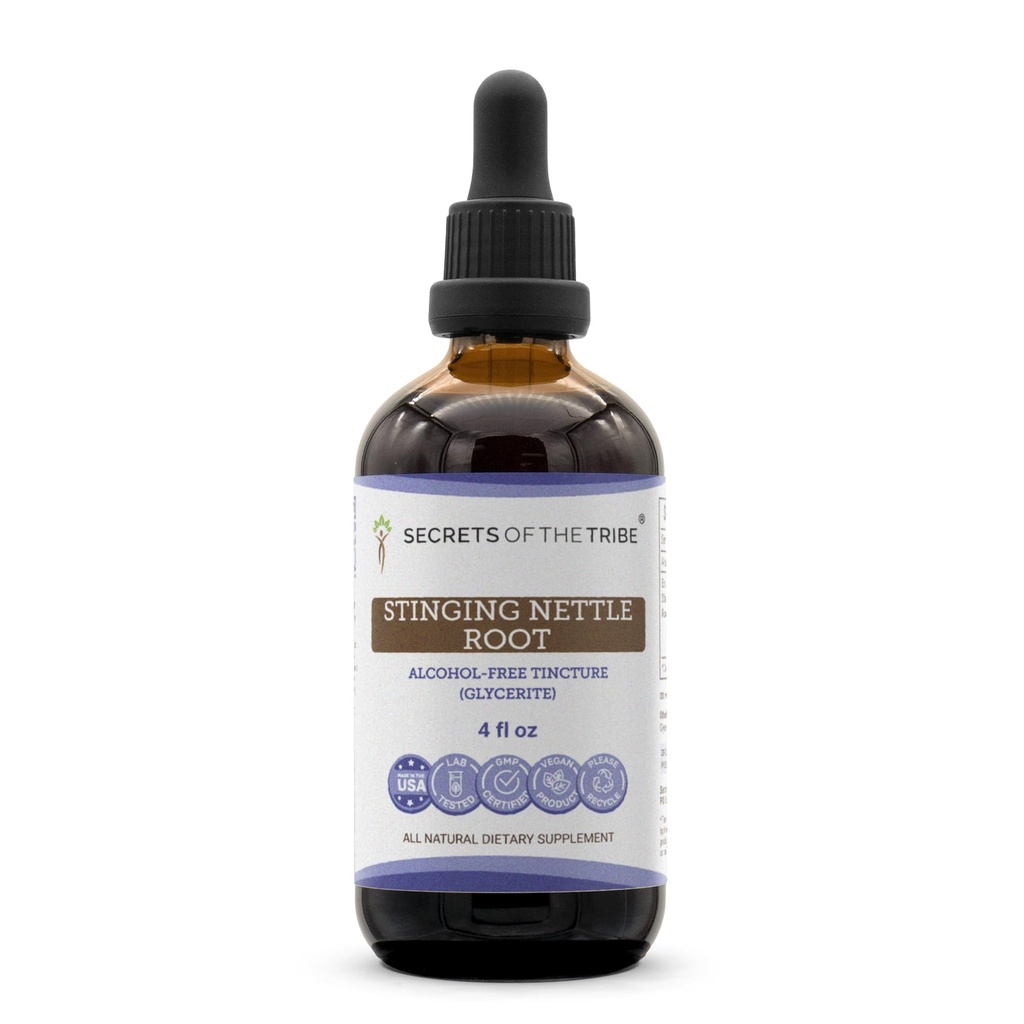 Secrets of the Tribe Stinging Nettle Root Liquid Extract for Prostate & Urinary Health | Herbal Supplement | Alcohol-Free | Urtica dioica Dried Root | Drops 4 fl oz