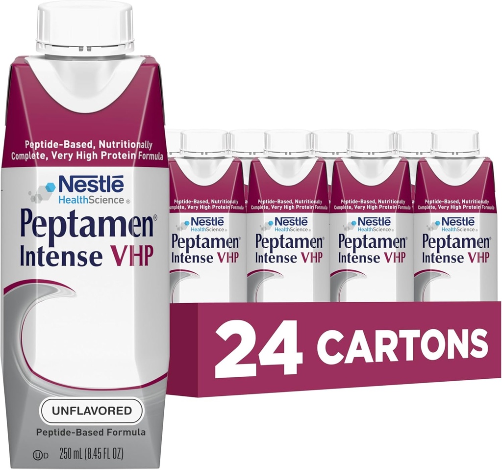 Έντονη VHP μηχανή σίτισης σωλήνων Nestle Peptamen Unflaved 250 mL χαρτοκιβώτιο 24 Ct