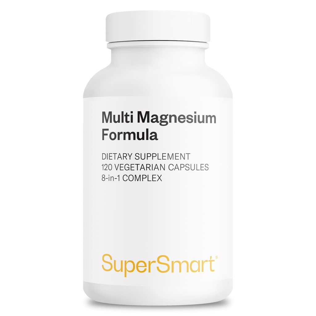 Supersmart - Optimag - Ισχυρό σύμπλοκο μαγνησίου - 8 Διαφορετικές Μορφές Μαγνησίου για Βέλτιστη αφομοίωση - Καταπολέμηση της Ανεπάρκειας Μαγνησίου 