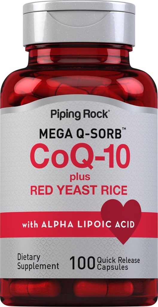 Piping Rock CoQ10 με Red Yeast Rice 100 Κάψουλες με Alpha Lipoic Acid 