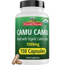 Περουβιανή φυσική οργανική βιταμίνη C από Camu Camu κάψουλες 1.500mg - 150 χάπια Vegan, φυσική βιταμίνη C από ολόκληρο το φαγητό Camu Berry οργανικά, μη-GMO