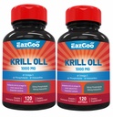 Antarctic Krill Oil 1000mg, Omega 3 Supplement，EPA, DHA, Phospholipids and Astaxanthin - 240 Softgels