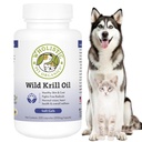Wholistic Pet Organics Krill Oil for Dogs and Cats - Premium Antioxidant Support for Pets - Cat and Dog Skin and Coat Supplement with EPA, DHA, Astaxanthin - Omega 3 for Dogs and Cats - 200 Soft Gels