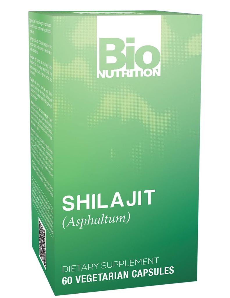 Bio Nutrition Shilajit (Asphaltum), 60 Vegetarian Capsules (500 mg per Capsule)