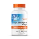 Doctor's Best High Absorption CoQ10 200mg with BioPerine Supplement - Coenzyme Q10 Caps for Heart Health & Antioxidant Support, CoQ10 200 mg for Women & Men, Non GMO - 60 Veg Capsules