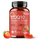 NATURE TARGET CoQ10 Gummies 200mg – Υψηλή απορρόφηση συνένζυμο Q10 Συμπληρώματα για την καρδιά, την ενέργεια και το αντιοξειδωτικό με PQQ, Zinc & Ashwagandha, Frawry Flavor, 90 Count