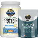 Garden of Life Protein & Creatine Bundle – Vegan Vanilla Protein Powder 20 Σερβίρεται με BCAAs, Probiotics & Enzymes + Creatine Monohydrate Προ προπόνηση 60 Σερβίρεται για τους μυς, τη δύναμη και την απόδοση