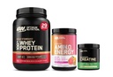 Optimum Nutrition Starter Pack: Micronized Creatine Monohydrate Powder (60 Services), Amino Energy Tropical Sunrise (30 Services) και Gold Standard 100% Whey Double Rich Chocolate (29 Services)