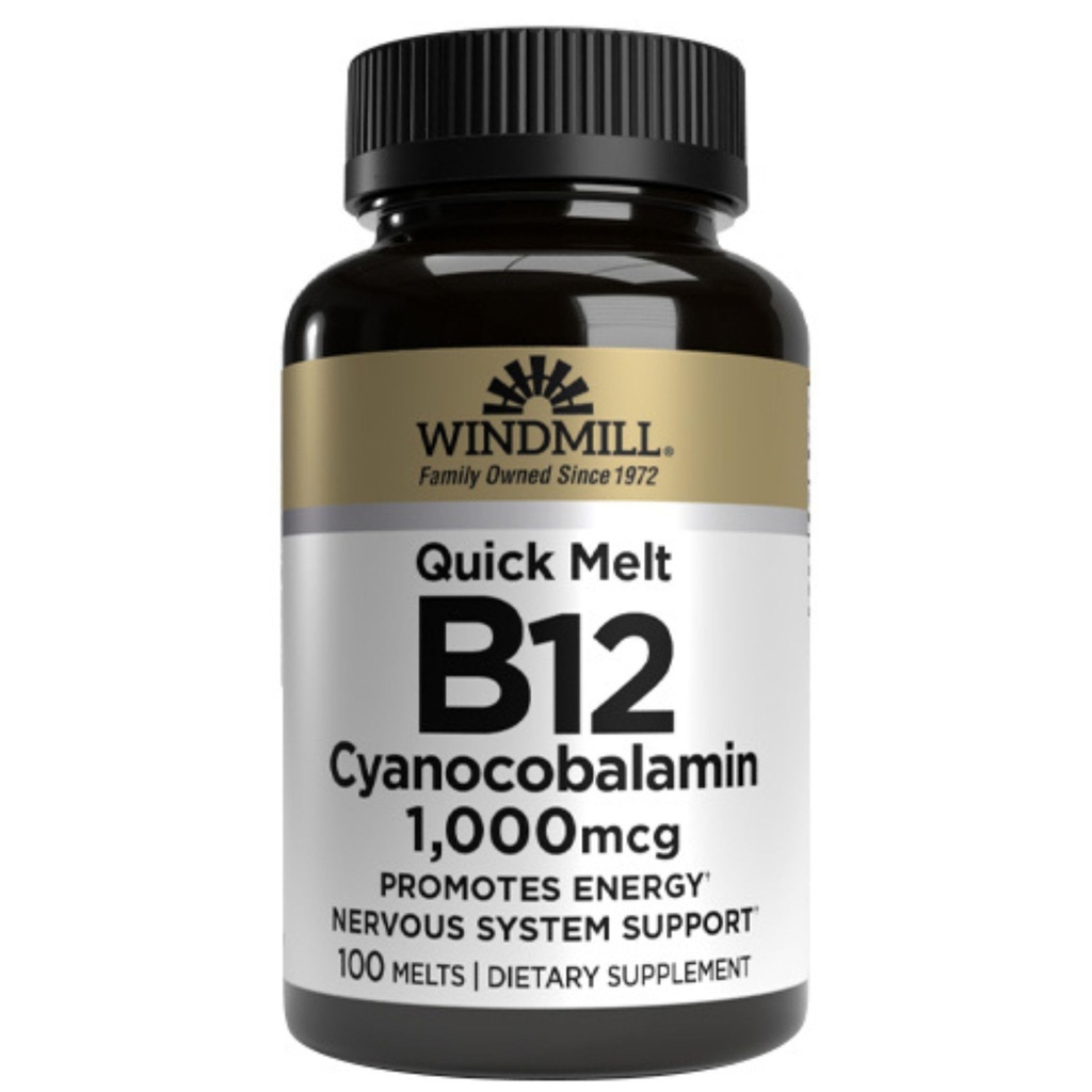 Windmill B-12 1000 Mcg Tabs 100's Windmill *New Quick-melt*, Assorted