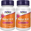 Now Supplements, Methyl B-12 (Methylcobalamin) 1,000 mcg, Nervous System Health*, 100 Lozenges (Pack of 2)