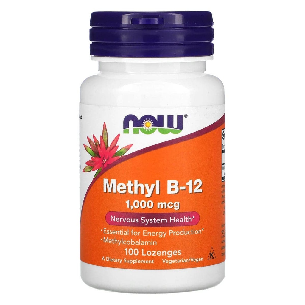 Now Foods Methyl B-12 1000mcg, 200 Lozenges (2 Packs of 100 lozenges)