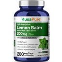 NusaPure Lemon Balm 30:1 Extract, 200 mg Ισοδύναμο με 6000mg Per Vegan Caps - 200 Count Non-GMO, Vegan Bioperine