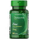 Puritan's Pride Zinc 25 mg Tablets, 100 Count