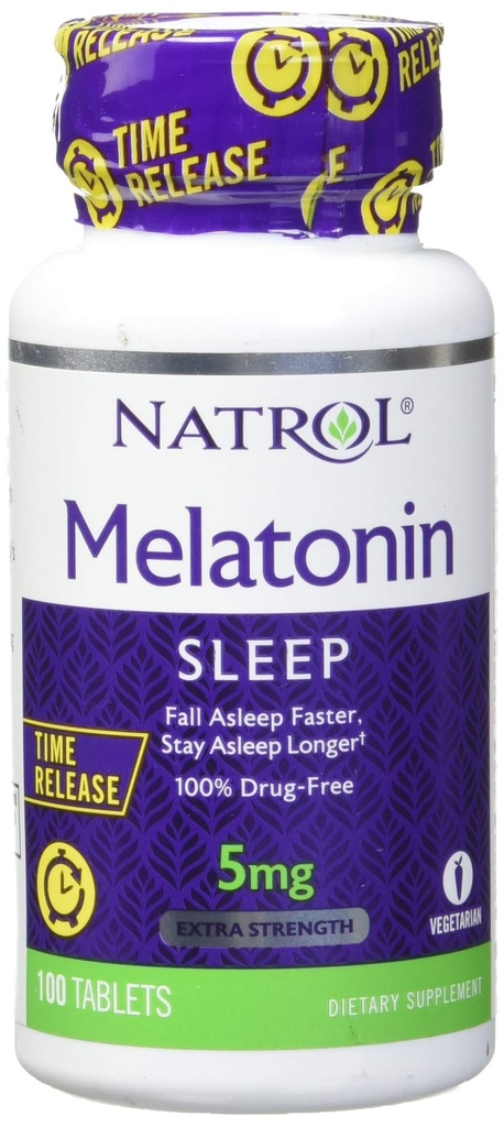 Natrol Μελατονίνη Χρόνος απελευθέρωσης, 90 δισκία