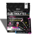 Zeal Naturals Enhanced Electrolyte Stick Packs (Variety Pack - 20 Packets) Ζάχαρη Δωρεάν + BCAA B-Vitamins & Pink Αλάτι Ιμαλαΐων - Keto Electrolytes, Hydration Powder