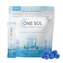 One Sol BCAA & Ηλεκτρολύτης σκόνη για την ενυδάτωση & την ενέργεια, Όλα-Φυσική Φόρμουλα, 100% Vegan, Μη-ΓΤΟ, Χωρίς γλουτένη & χωρίς σόγια, προωθεί την ανάπτυξη των μυών & την αποκατάσταση, Φυσικό Μπλε Βατόμουρο Γεύση