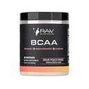 RAW Synergies BCAA Powder – Vegan 2:1:1 Αμινοξέα με L-Γλουταμίνη – Ανάκτηση μυών, Αντοχή & Ενυδάτωση Υποστήριξη – Δακτυλίδια Peachάκινου, 30 Υπηρεσίες