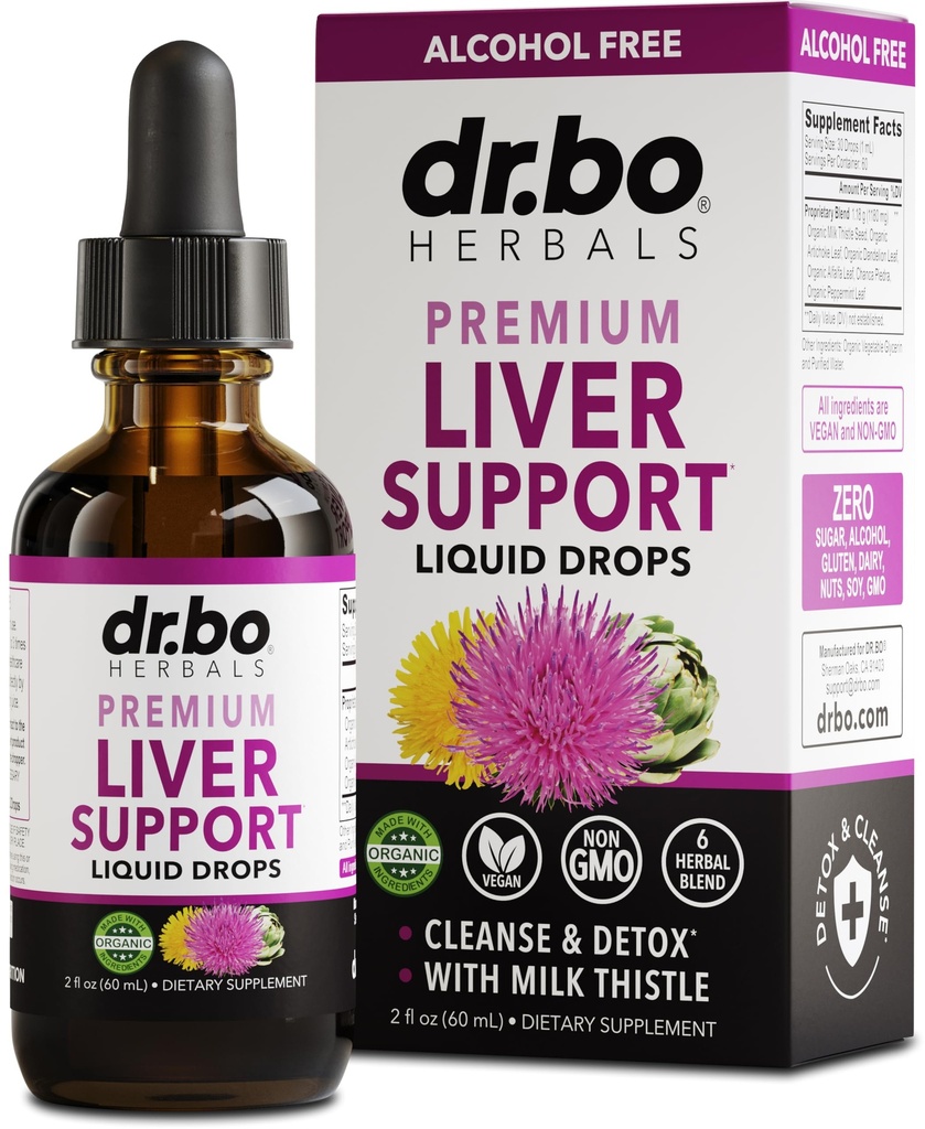 Liver Cleanse Detox & Repair Organic - Φυσικό συμπλήρωμα στήριξης ήπατος Υγρές σταγόνες, γαϊδουράγκαθο γάλακτος Dandelion, εκχύλισμα Chanca Piedra, Artichoke - Gallbladder Health Formula Συμπληρώματα Υγρές σταγόνες 2oz