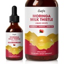 Γάλα Thistle Ήπαρ Detox Drops Apple Flavor – Liver Cleanse Detox & Επισκευή με Moringa, Dandelion, Burdock & Πράσινο Τσάι – Βότανο συμπλήρωμα υγρών για την υποστήριξη του ήπατος και την υγεία του ήπατος, Vegan, 2 Fl Oz