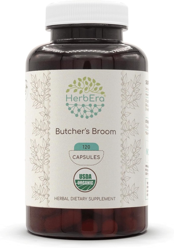 HerbEra Butcher's Broom USDA Organic 120 Κάψουλες 