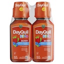 Vicks Kids DayQil Berry Cold & Cough Medicine Co-Pack, Ημερήσια ανακούφιση πολλαπλών συμπτωμάτων, Great-Tasting Berry Flavor, Χωρίς αλκοόλ & Acetamophen, Για ηλικίες 6+, 2x8oz