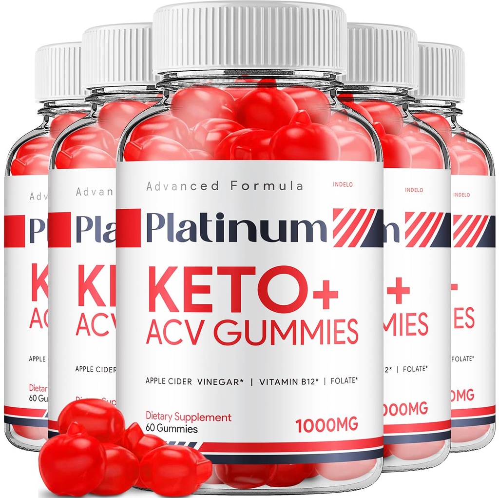 (5 Pack) Platinum Keto ACV Gummies - Advanced Formula Platinum Keto Plus ACV Gummies Apple Cider Vinegar Platinum ACV Gummies Συμπλήρωμα διατροφής Κριτικές Άνδρες Γυναίκες (300 Gummies)