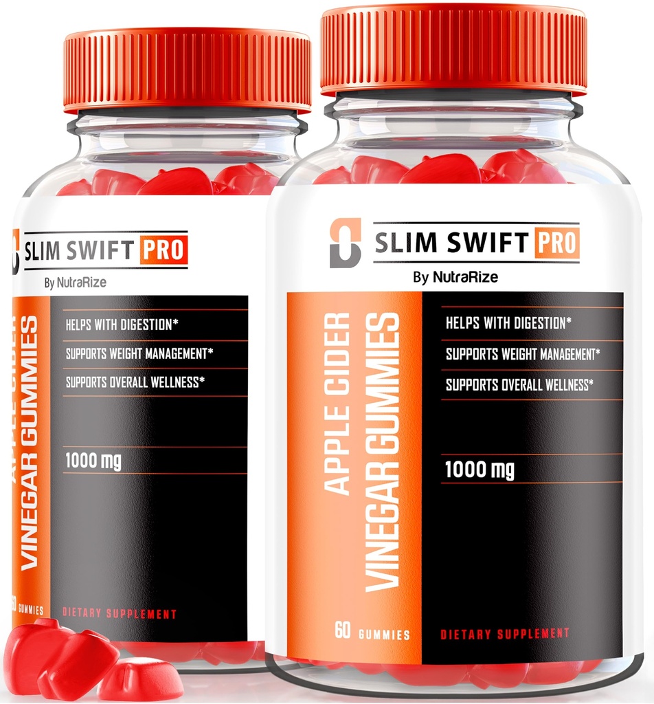 (2 Pack) SlimSwift Pro ACV Gummies, Maximum Strength Keto ACV Weight Loss Gummies, All Natural Apple Cider Vinegar 1000MG, ACV Keto Formula with Added B-Vitamins, Keto + ACV Reviews (120 Gummies)