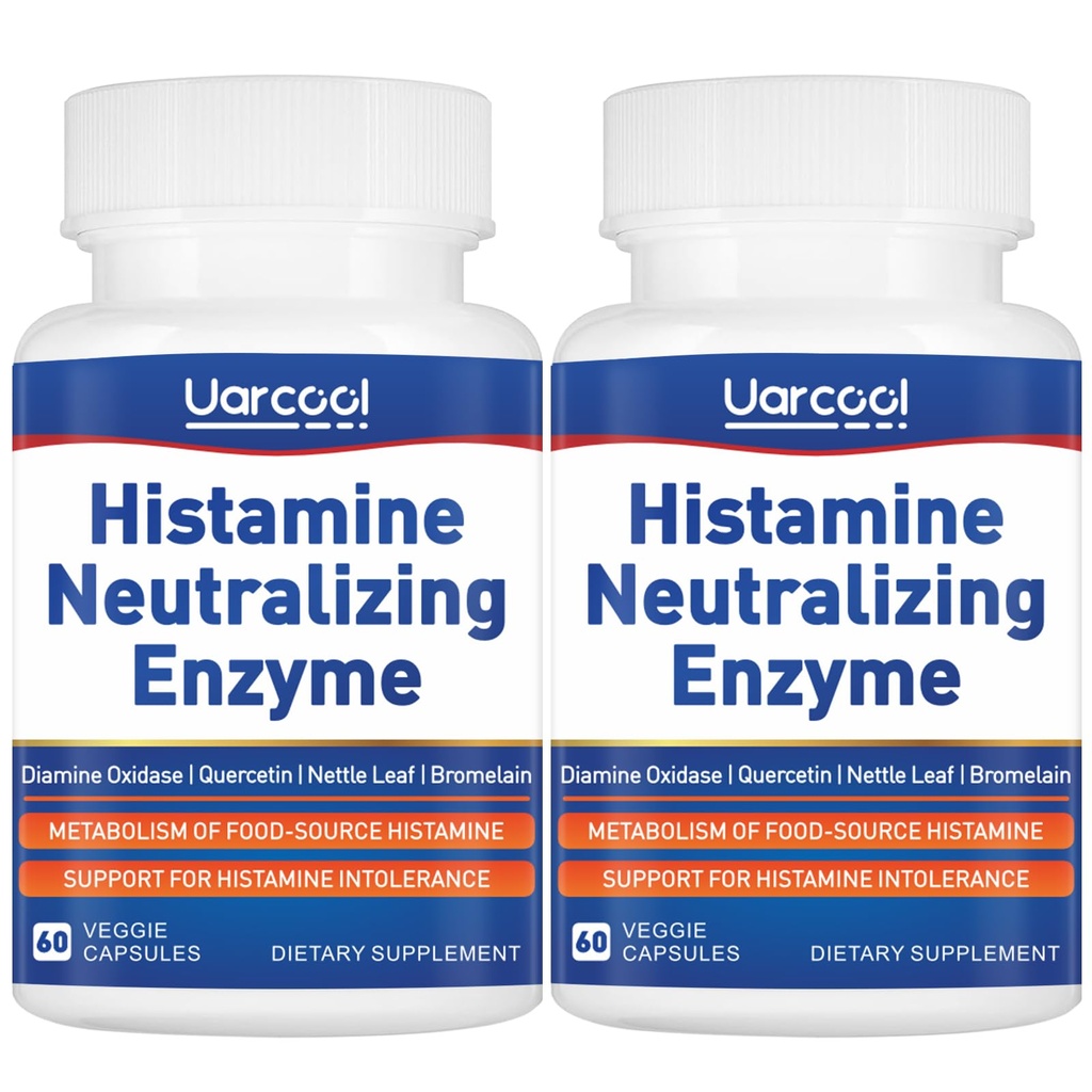 DAO Enzyme Supplement Histamine Diamine Oxidase Supplement for Smooth Digestion - Made in USA - 60 Softgels (2 Μπουκάλια)