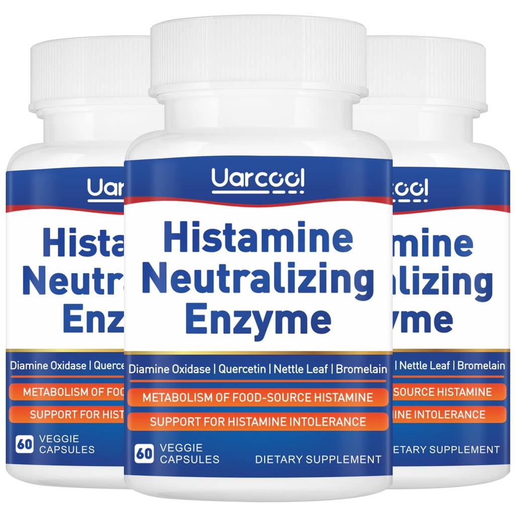 DAO Enzyme Supplement Histamine Diamine Oxidase Supplement for Smooth Digestion - Made in USA - 60 Softgels (3 Μπουκάλια)