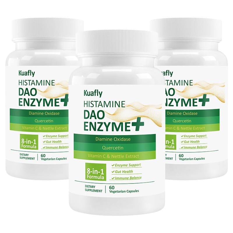 DAO Συμπληρώματα ισταμίνης Blocker – DAO Enzyme + Diamine Oxidase & Quercetin, Immortelle, Βιταμίνη C για την υγεία των ούρων και την υποστήριξη των τροφίμων 180 κάψουλες