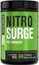 Jacked Factory NITROSURGE Preworkout Supplement - Ατελείωτη Ενέργεια, Άμεση Ενίσχυση Κερδίζει, Καθαρή Εστίαση, Έντονες Αντλίες - ΟΧΙ Booster & Ισχυρή Preworkout Ενέργεια Σκόνη - 60 Υπηρεσίες, Αρκτική Λευκό