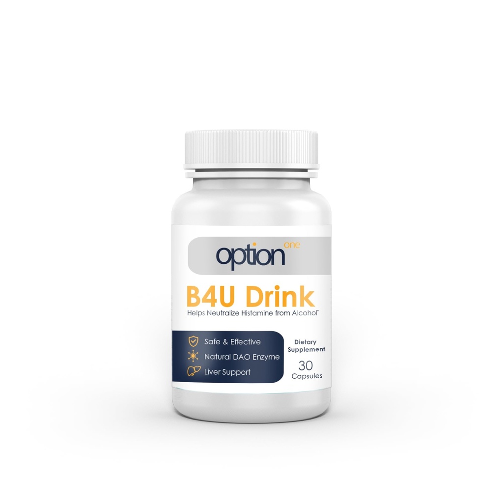 Επιλογή Ένα B4U Ποτό - DAO Enzyme Plus Liver Support - 30 Caps - Διαμίνη Οξειδάση