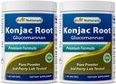 Best Naturals 2 Pack Konjac Glucomannan Root 1 λίρα - 2000 mg ανά υπηρεσία - (Σύνολο 2 Λίρες)