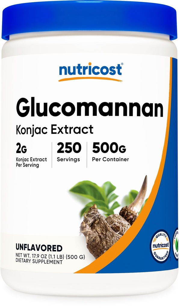 Nutricost Γλυκομαννάνη σκόνη 500 γραμμάρια