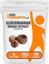 BulkSupplements.com Glucomannan Powder - από Konjac Root Extract Powder, Glucomannan Συμπληρώματα - Χωρίς γλουτένη, 2g ανά Σερβίρισμα, 250g (8,8 oz) (πακέτο του 1)