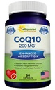 aSquared Nutrition CoQ10 200mg - 60 Κάψουλες - CO Q 10 Συμπλήρωμα - Συνένζυμο Q10 Ubiquinone Χάπια - Vegan CoQ-10 Επιπλέον Αντιοξειδωτική Βιταμίνη - Εναλλακτική σε Softgels & Gummies