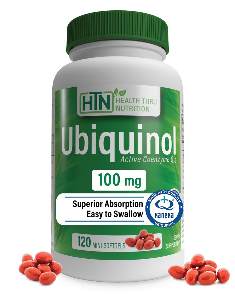 Υγεία Thru Διατροφή Ubiquinol 100mg 120 Mini Softgels ως Kaneka QH Μειωμένη CoQ-10 